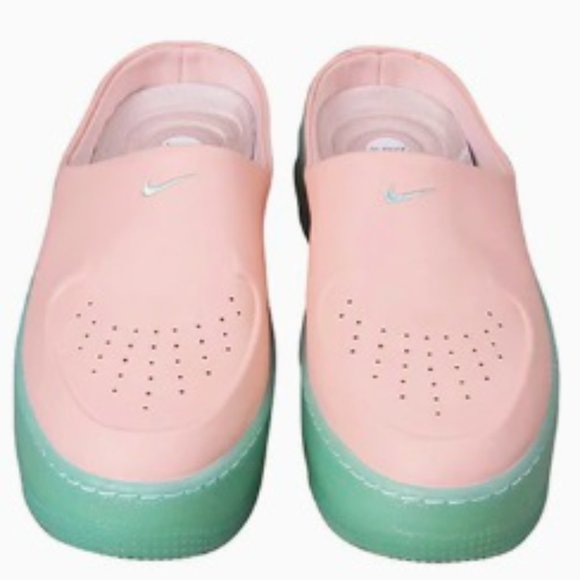 Nike Air Force 1 Lover XX Coral Teal Slip-on Mules - Picture 1 of 6
